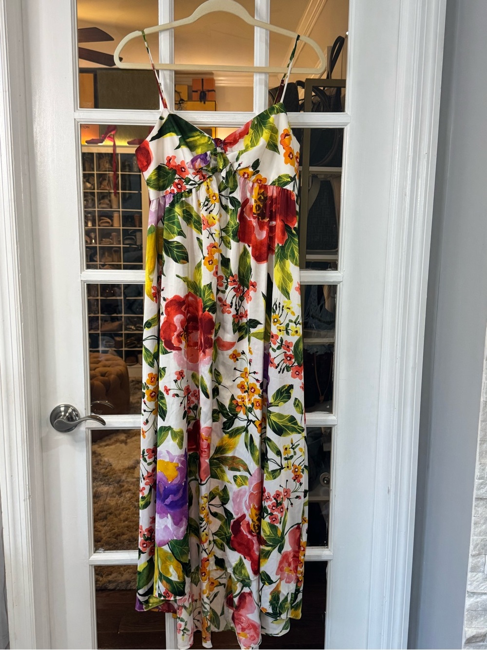 🌸🌻🌷🌺🪻THE PERFECT DRESS London Times Floral Multicolor Satin cocktail dress guest - Picture 4 of 15